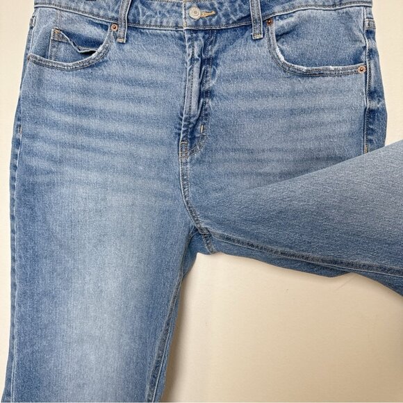 Old Navy Womens 14 Raw Hem Extra High Rise Sky Hi A Line Wide Leg Jeans - Picture 7 of 13